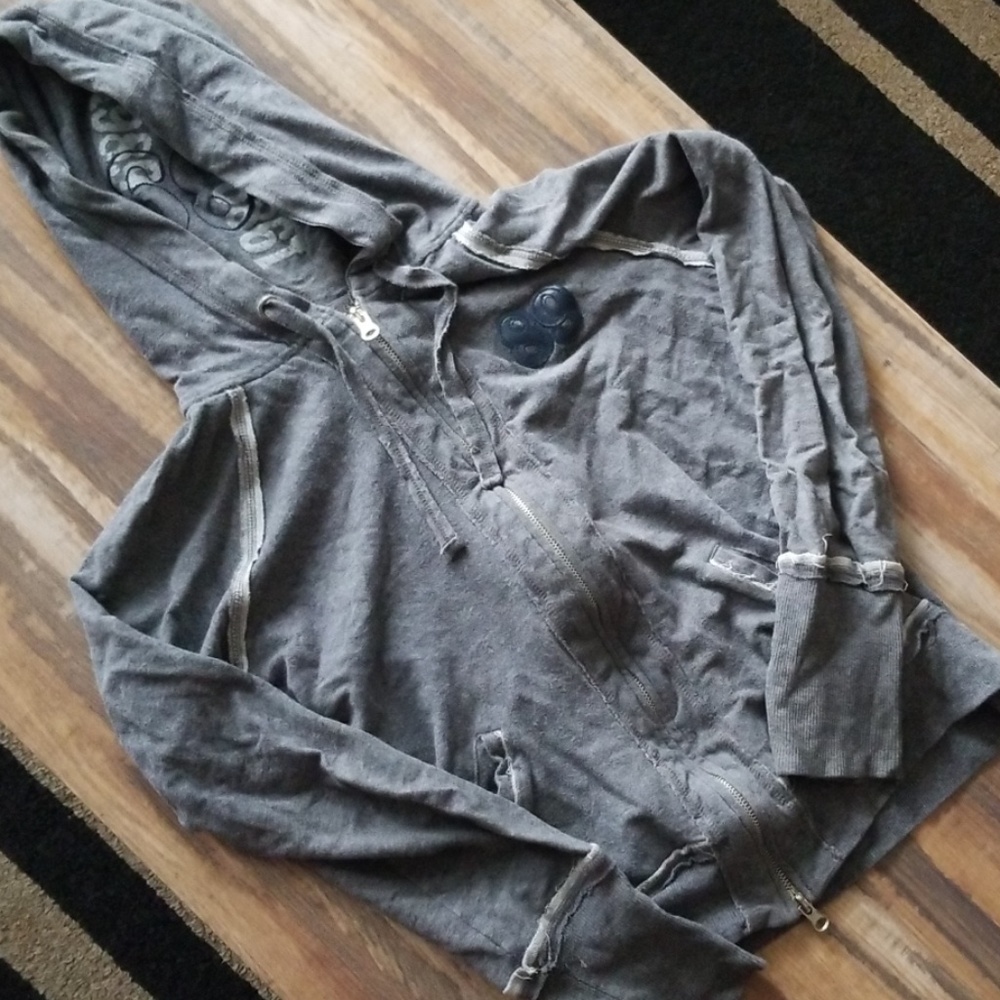 SUPER SOFT Grey Zippered Trend Hoodie